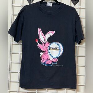 Vintage 1991 Energizer Bunny Shirt SZ L  Single Stitch Slight Fade 2 Sided Tee